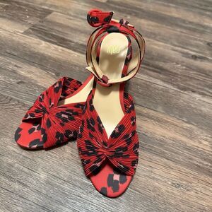 CAbi Red and Black Leopard Print Heels. Reposhed luv the shoe too small.